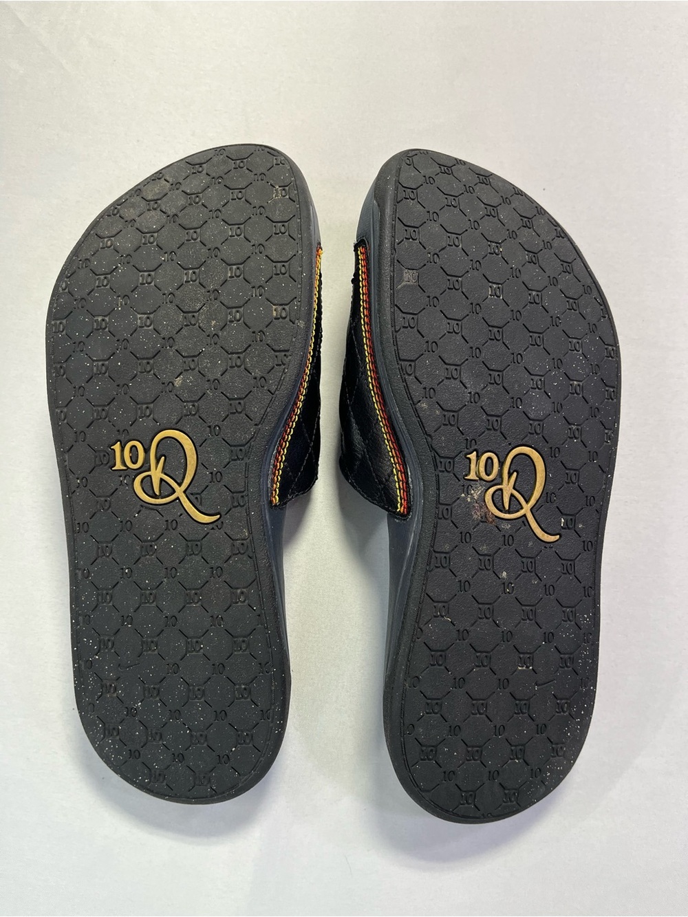 RARE! 2008 Nike Ronalndinho Slides Gold Brasil Bonito Black Soccer Flip Flops 7 - Picture 7 of 13